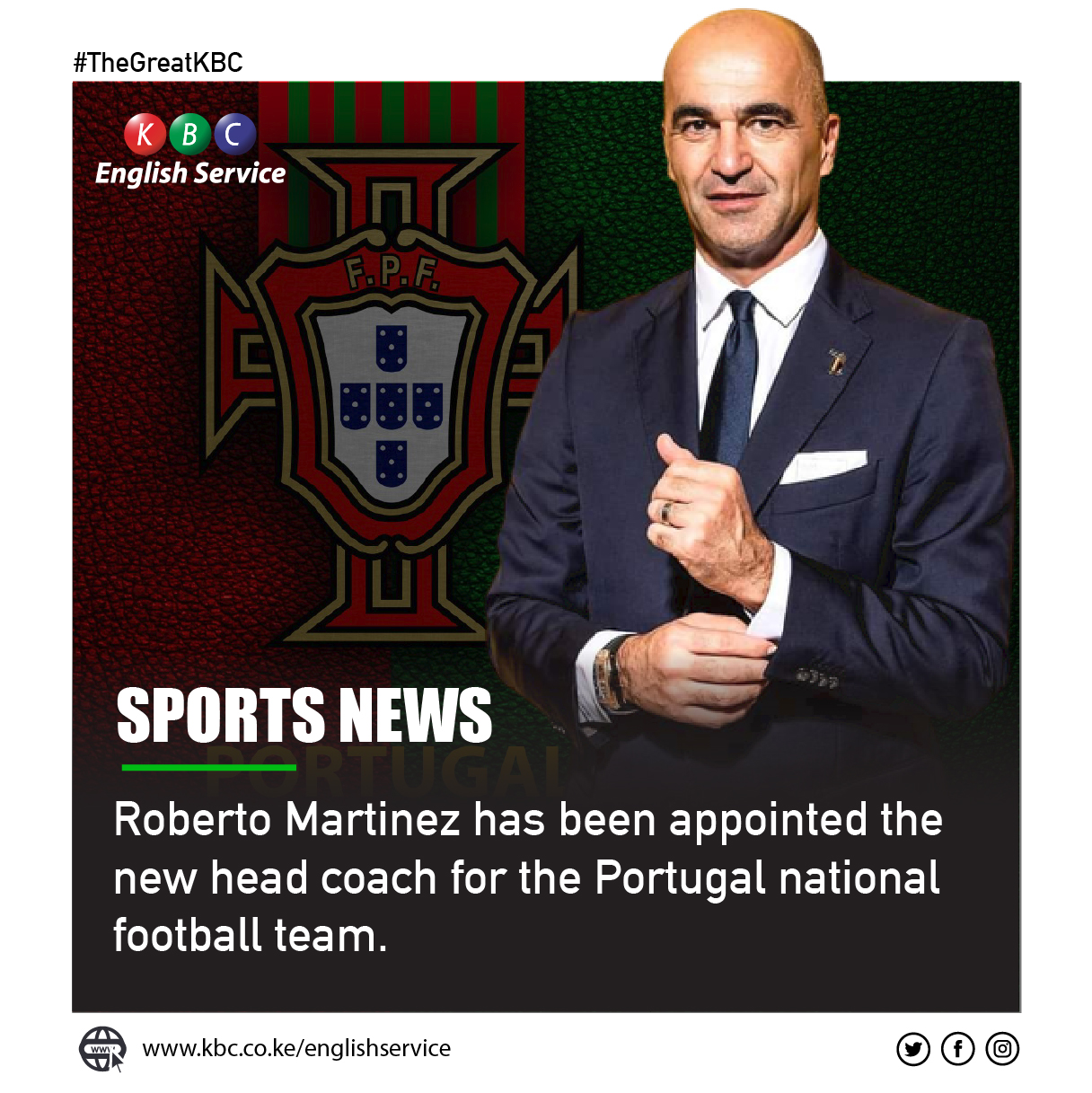 Roberto Martinez appointed new Portugal coach, Football News