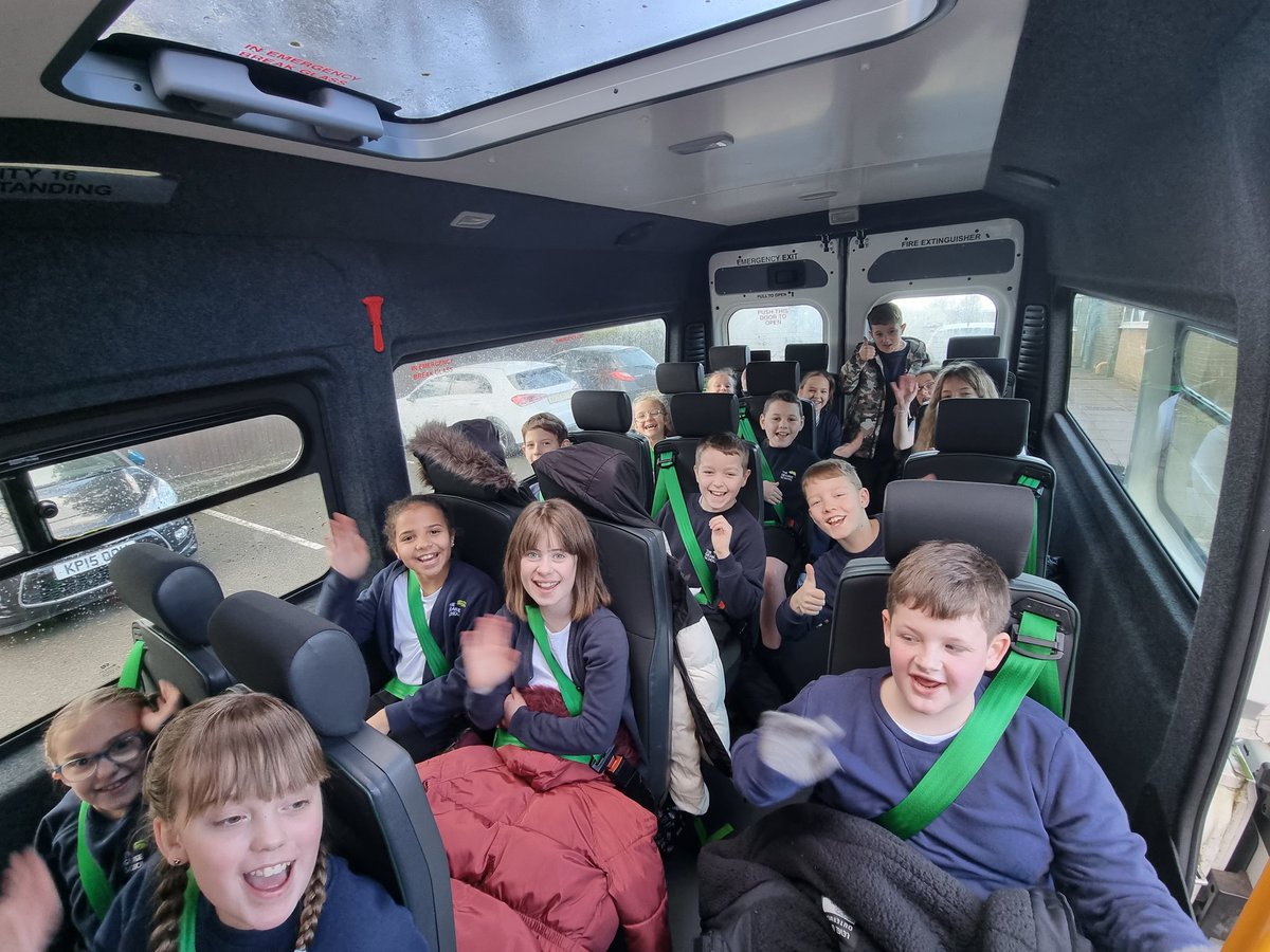 The choir are ready to leave for the #YoungVoices concert in Birmingham. We are all (Miss Underwood included) very excited!