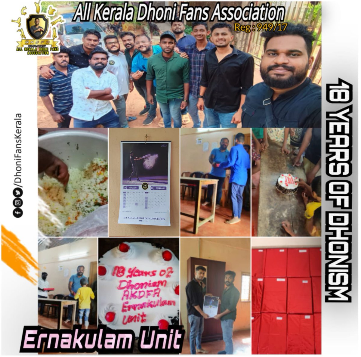DhoniFansKerala's tweet photo. AKDFA ERNAKULAM UNIT 08/01/2023 18 years of dhonism was celebrated at Katayirip Prashitalaya Boys Home.
.
.
.
#MSDhoni #dhoni #18yearsofdhonism #dhonifanskerala #akdfa #msdians #chennaisuperkings #csk #Yellove #WhistlePodu #IPL2023 https://t.co/BeY8WrTOXn