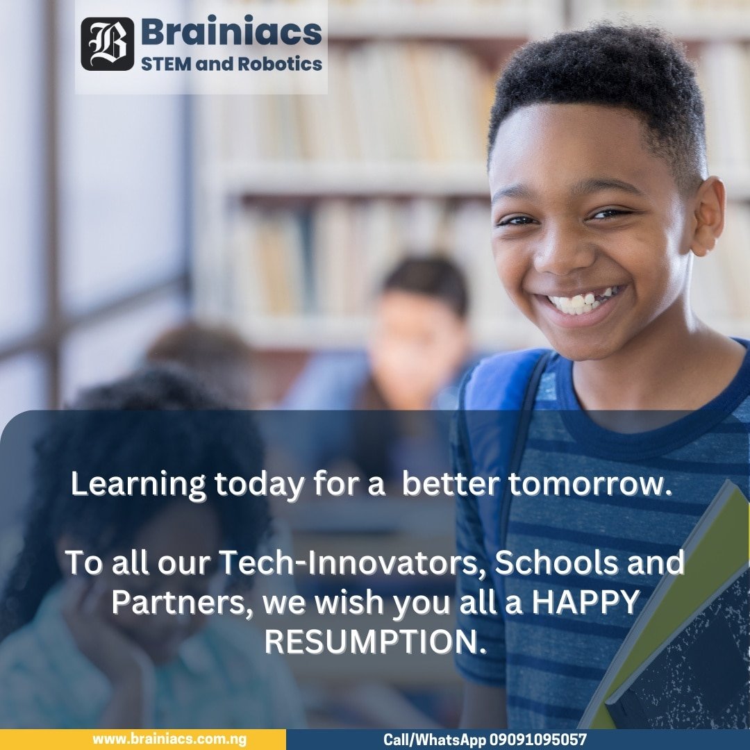 Brainiacs_Ng's tweet photo. We are so excited to be back and ready to start the new school year!
Welcome back to all our Tech-students, Schools and Partners!
#HappyResumption #BackToSchool
#ReadyToLearn #stemeducation #youngdevelopers #younginnovators https://t.co/wojT7jVQXQ