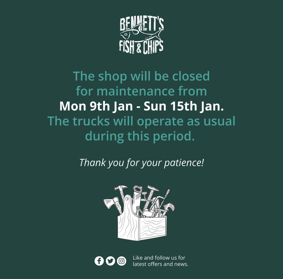 Bennett's Fish&Chips tweet media