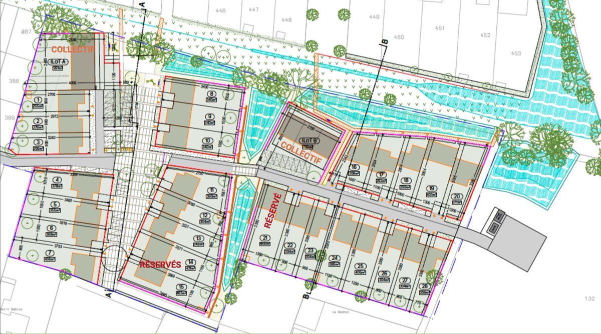 [Lotissement de la Prairie] 
Changé, un nouveau lotissement, en cours. 
Objectifs : assurer la proximité des services, des commerces grâce aux circulations douces, voies piétonnes, valoriser le caractère paysager, assurer une mixité intergénérationnelle et sociale
#villedechange
