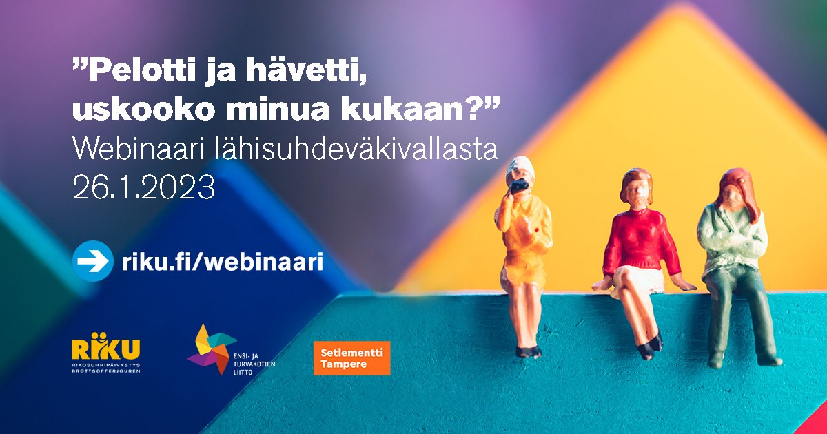 Torstaina 26.1. on tarjolla tietoa lähisuhdeväkivallan dynamiikasta ja sukupuolittuneeseen väkivaltaan liittyvistä erityiskysymyksistä. Miksi uhri palaa väkivaltaisen puolison luokse? Mistä uhrin käyttäytyminen kertoo? Ilmoittaudu mukaan: riku.fi/lahisuhdevakiv…