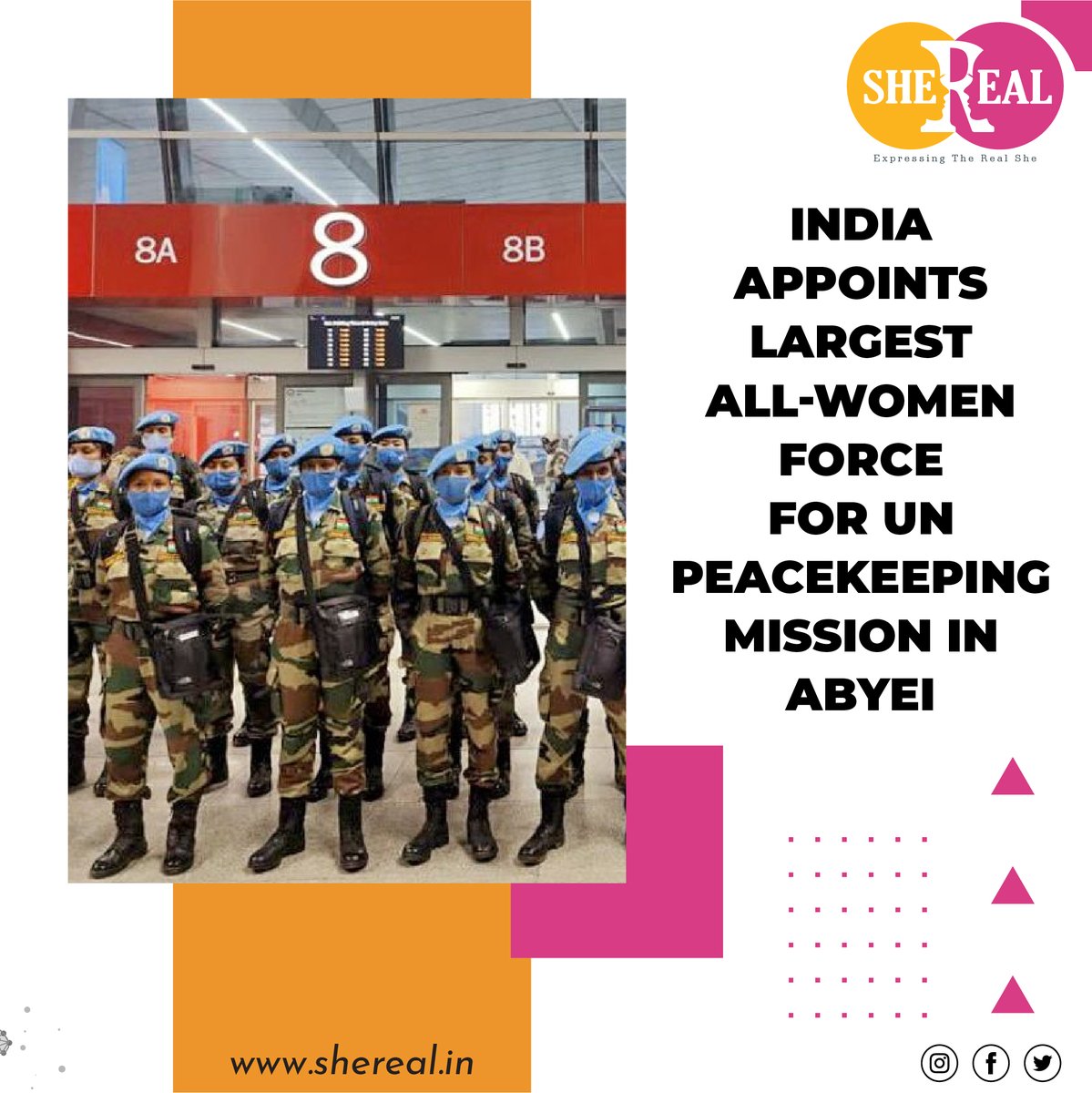 theshereal's tweet photo. India appoints largest all-women force for UN Peacekeeping Mission in Abyei
.
.
.
 #shereal #force #army #indianarmy #nfts #metaverse #india #womanempowerment #womansupportingwomen #comestrong #girlpower #inspiration #inspirational #tbt #trending #tiktok #january #newpost https://t.co/1pfYA8wg6c