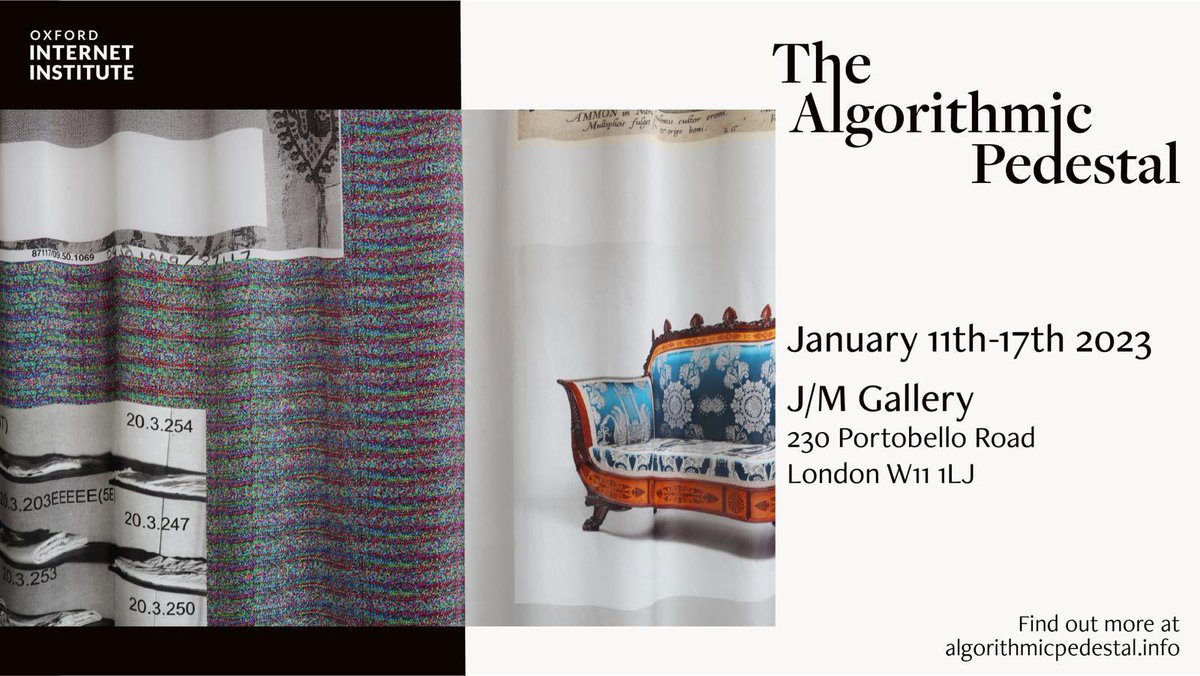 This week, the exhibit I’ve been dreaming of for a year will finally come to life! If you’re in London, stop by for a critical reflection on the differences between human and algorithmic curation, the latter of which is increasingly driving our society’s visual culture.
