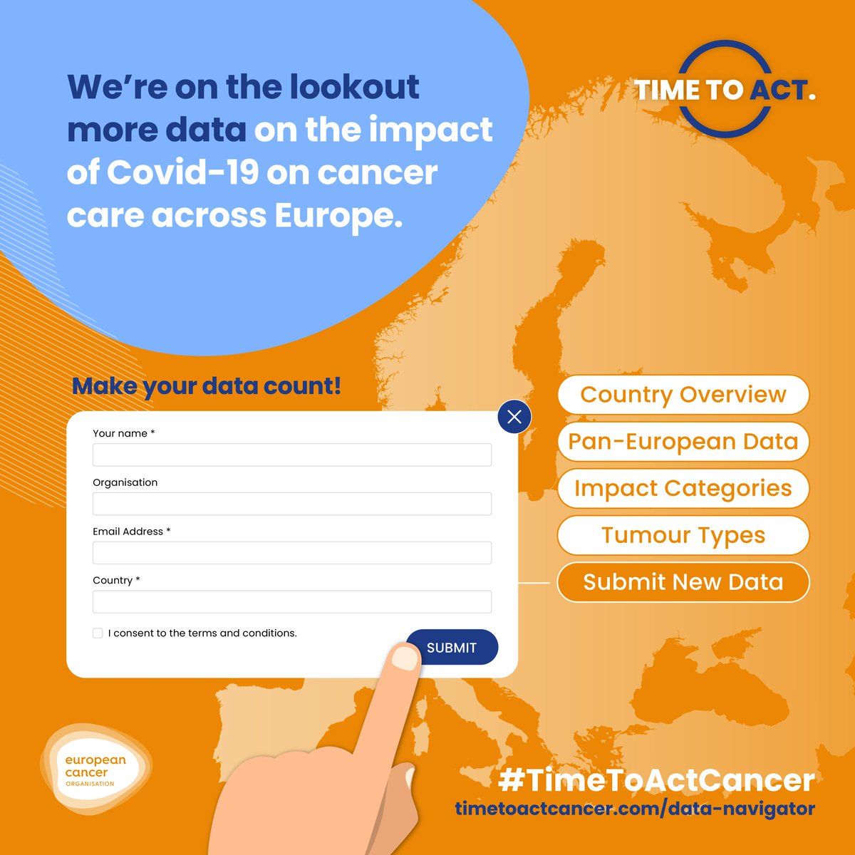 EuropeanCancer's tweet photo. The #DataNavigator is a unique interactive &amp; constantly evolving tool, helping to

▶️assess cancer backlog &amp; disparities in #CancerSystems recovery across Europe
▶️inform policy action to address challenges &amp; gaps

Make your data count👉 https://t.co/WWlKLrwPfH https://t.co/3YkhuF0eYJ