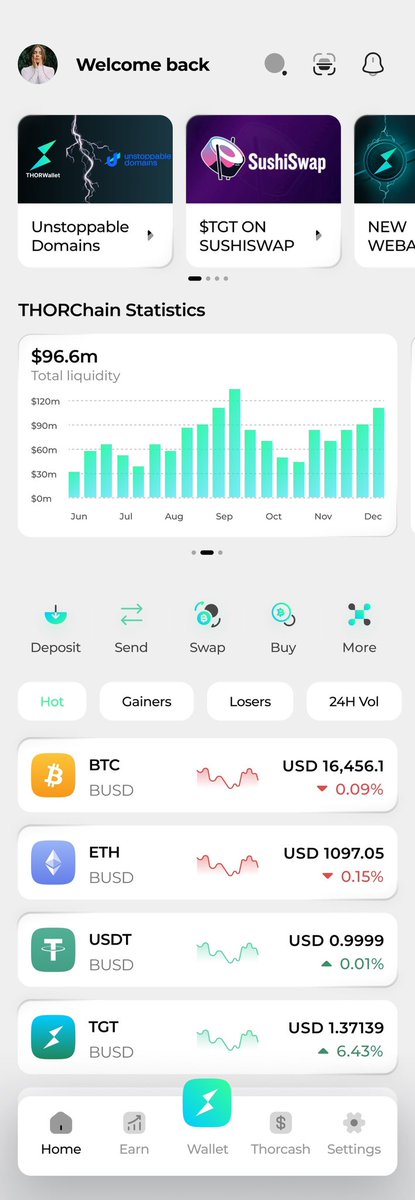Thorwallet's tweet photo. 🔥THORWallet 2.0 Design Reveal
Clearly Thorwallet, yet next level.
At the same time we introduce the brand new #home screen as well as the #lightversion as a new premium feature for our $TGT stakers.
One step closer to become the best #DeFi wallet 📈
@THORChain $RUNE https://t.co/jfarzXYwI8