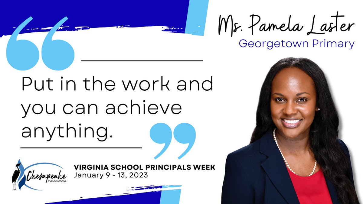 gtplittlebraves's tweet photo. In honor of #VASchoolPrincipalsWeek, we would like to recognize our principal, Ms. Laster! She is an amazing leader and GTP wouldn't be the same without her. We appreciate all you do! #CPSCelebrates https://t.co/vAhgDZY2Ay