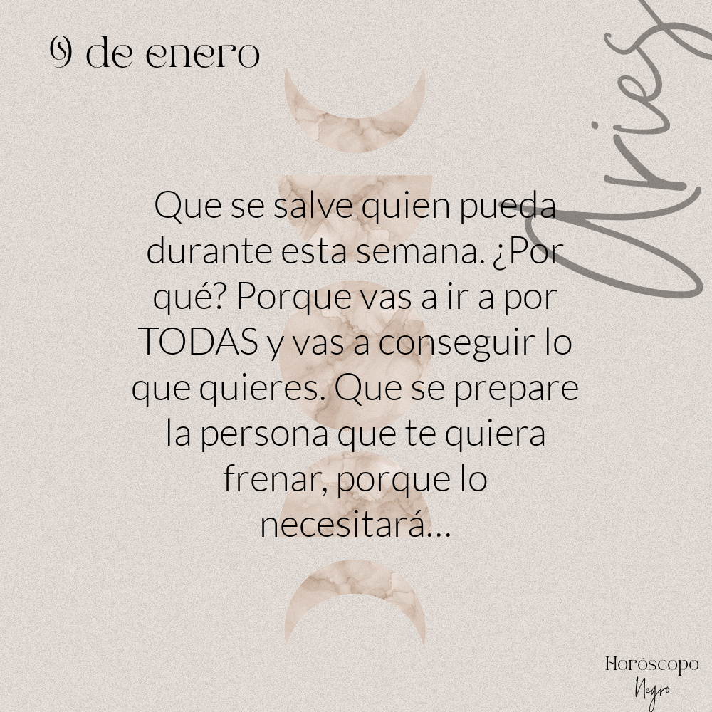 aries_hn's tweet photo. El horóscopo diario del 9 de enero para #Aries ♈️🔮 #horoscoponegro #horoscopodiario https://t.co/6Xo3dwBqcS