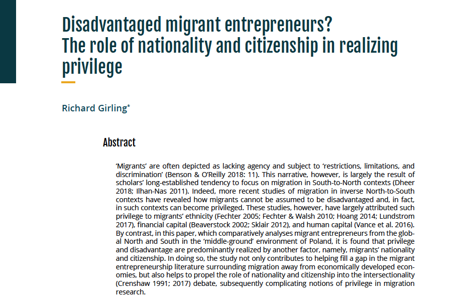 DrRichGirling's tweet photo. This year we'll again hear the narrative of #migrants 'invading' the UK via small boats. But not all migrants fit this narrative—look at UK '#expats' who, through a birthplace lottery, enjoy unearned privileges abroad.
My new paper in @NewSocioPersp:
https://t.co/AqYZI4wJpQ https://t.co/zge6RDh7oh