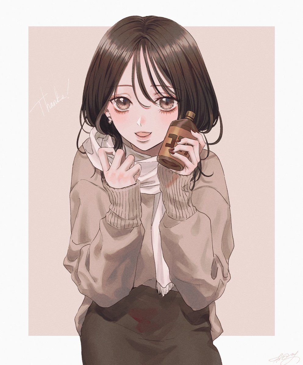 「ココアは冬の味 」|桐川▶︎skebのイラスト