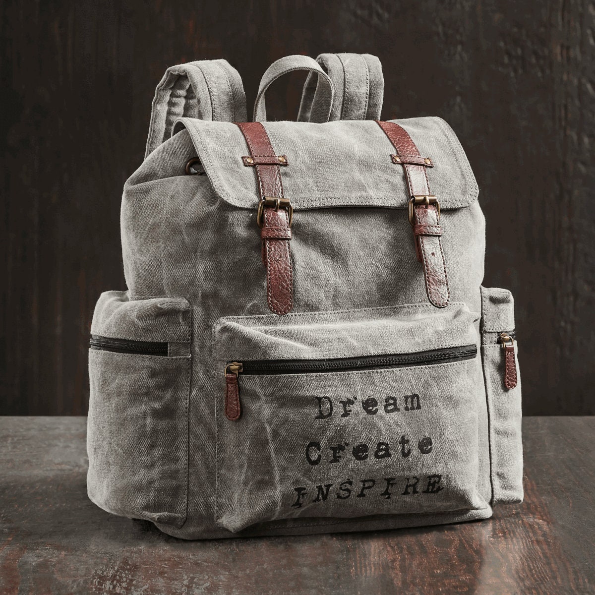 artisan_pure's tweet image. Dream, Create &amp;amp; Inspire Backpack-Laptop Backpack XL-Student Work Upcycled Canvas and Leather Backpack etsy.me/3WYR0gc #ArtisanPureSkinCare #Etsy #DurableBackpack