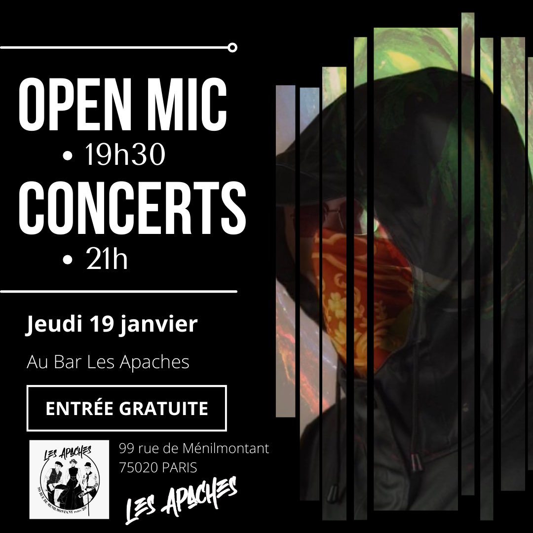 yolewoo's tweet photo. Yo ! J’organise un open Mic + deux concerts jeudi 19 janvier 🎶

#rap #rapfr #rapfrançais #rappeur #openmic #concerts #concert #yolewo #laelh #FYP #ArtistOnTwitter #2023NewYear https://t.co/PyCdp1WRkM