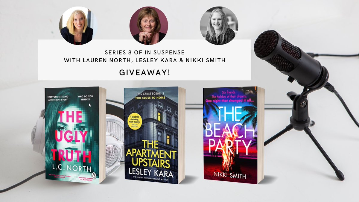 InSuspensePod's tweet photo. A brand new series of @InSuspensePod returns on Thursday, so we thought we’d do a #Giveaway to celebrate! 🤩🎧🤩
Retweet this &amp; subscribe to one of our channels using the link in our bio &amp; you could win an exclusive signed copy of ALL THREE of these brilliant books! (T&amp;C’s below) https://t.co/OC2zNbo8hP