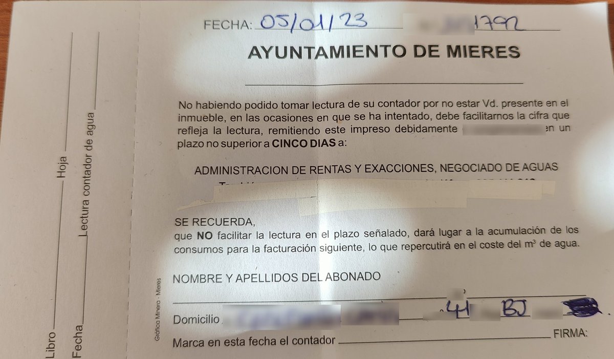 alexpc73's tweet image. @AytoMieres el día 5 estuve en casa todo el día. Teletrabajo el 100% del tiempo. Tengo testigo de Correos. Por más que llamo al Ayto para presentar reclamación no me atienden. Solucionen ésta cagada. 
#impresentable #maltrabajador