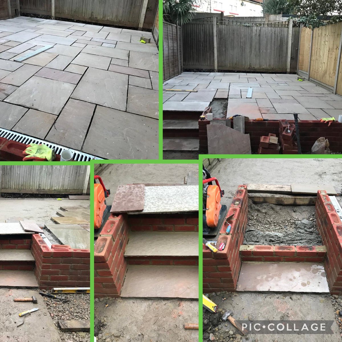 Progress on raised patio in canary warf , London. #london #canarywarf #gardens #gardendesignideas #homegardens #gardendesigns #gardeningislife #gardenrenovation #gardenmakeover #gardeninggoals #homesandgardens #gardening101 #gardenproject #instagardens #gardenmaintenance #garden