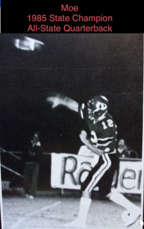 ATH2LA's tweet image. QB1 Macon, Ga 1985 🏆 
Moe had it all:
Hines’ feet, Zeier’s arm, Stet’s clutchness , Greene’s field savvy and Quincy’s social agenda.

#4InchesFromPlayingOnSundays
#ThatsWhatSheSaid

#GoDawgs