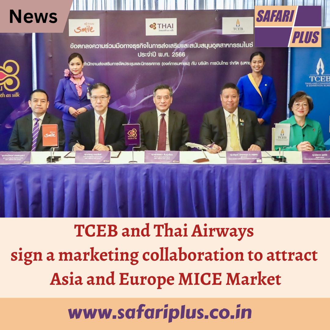TCEB and Thai Airways sign a marketing collaboration to attract Asia and Europe MICE Market

safariplus.co.in/tceb-and-thai-…

#SafariPlus #TravelHeels #TCEB #Thailand #ThaiAirways #MICE #Incentive #Meeting #Exhibtions #Europe #Asia #IMEX #Frankfurt #ITCMAsia #IMEXAmerica #IBTMWorld