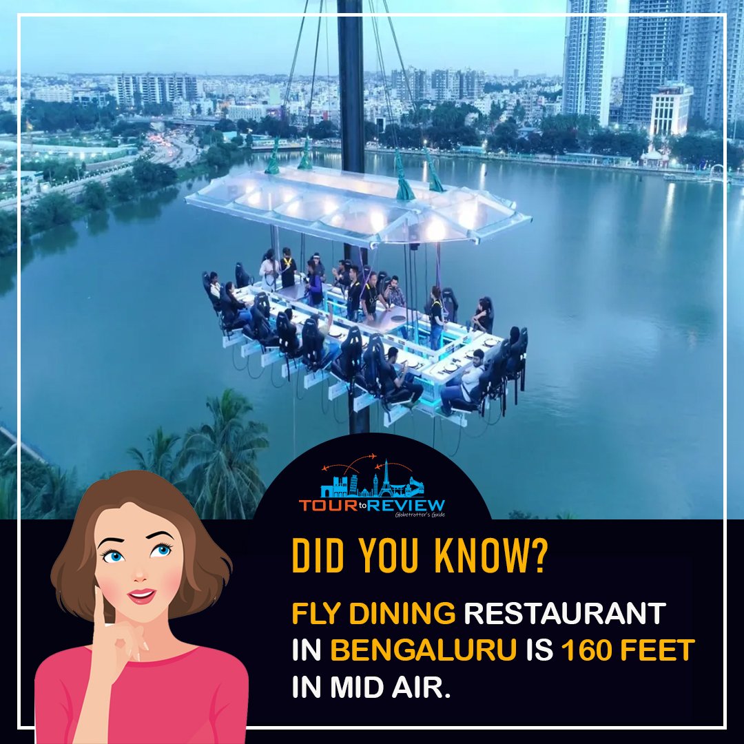 tour_to_review's tweet photo. Do you want to #experience such heights?
For an #adventure and #food lover, #fly #dining can be your life’s highlight.
So get your friends and book your seats to fly dining!
#tourtoreview #travelfacts #flydining #uniquerestaurant #didyouknow #traveltips #bengaluru #restaurant https://t.co/ZBVSnFEZ3T