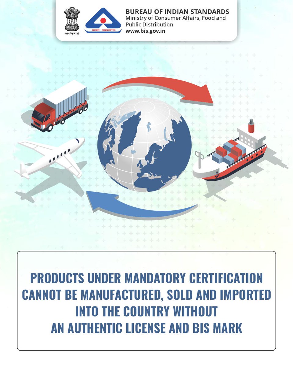 IndianStandards's tweet photo. Let's stand for Standards!

@jagograhakjago @PiyushGoyal @AshwiniKChoubey @PIB_India @PTI_News @mygovindia 

#ISIMark #BIS #Standards #StandardMark  #ConsumerSafety #Mandatory https://t.co/tYJhIpRMrn