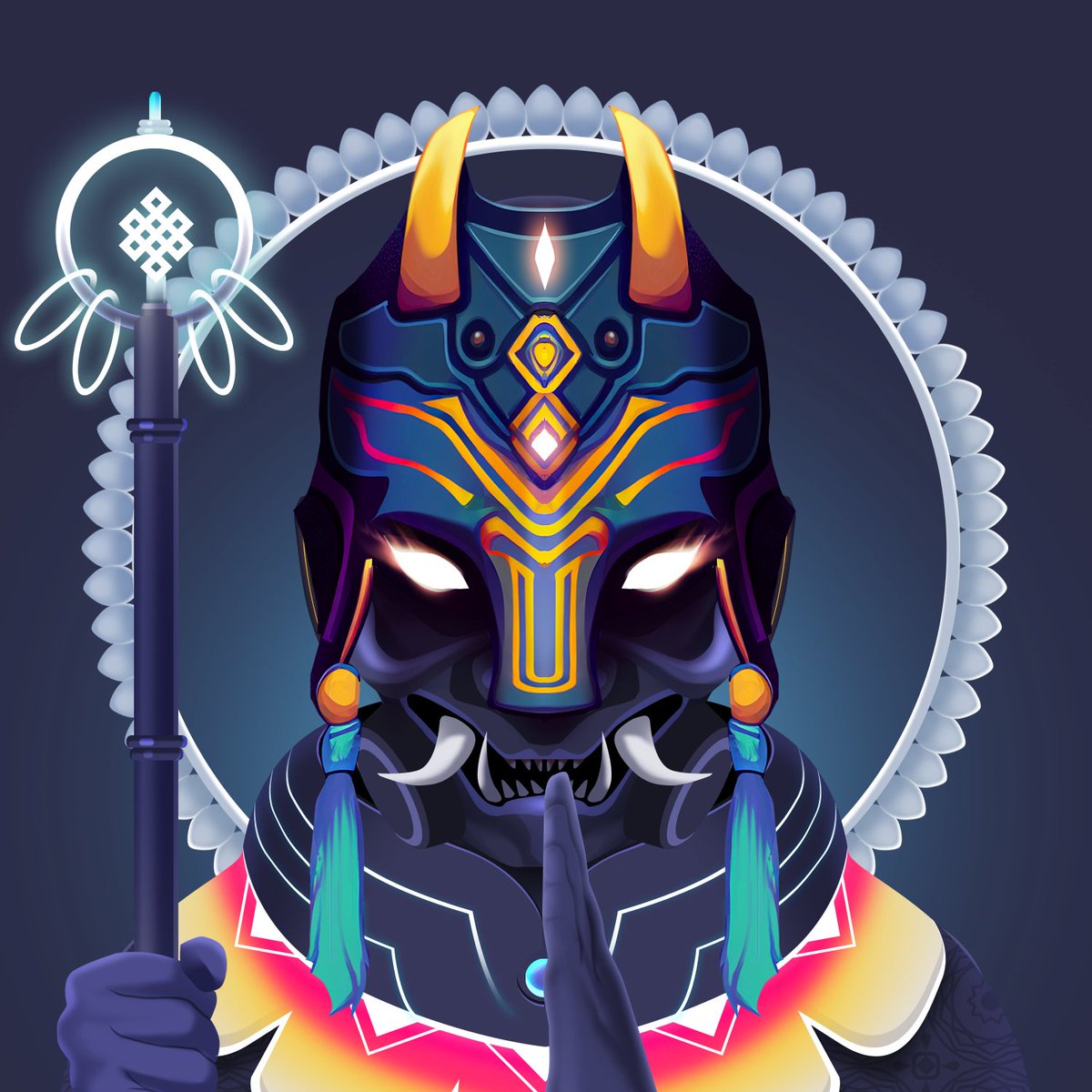 Neon Pantheon (@neonpantheonnft) on Twitter photo Unveiling a new Horned Helm trait, designed by AI. Unveiling a new Horned Helm trait, designed by AI.