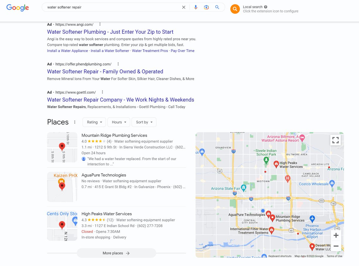 JoyanneHawkins's tweet photo. I'm seeing little zoomed-in maps in the local pack on the left-hand side where photos usually are. https://t.co/1NEXS95GLY