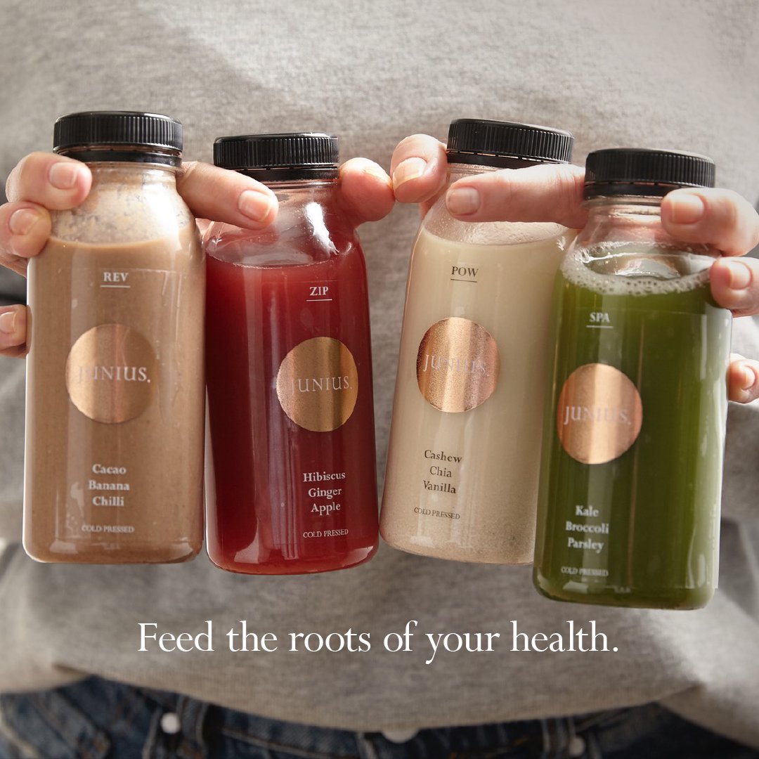 wearejunius's tweet image. 🏆🏆 JUNIUS cold-pressed juices, nut milks and shots are award-winning for a reason. 

🥦🥬🌶️ Packed with phytonutrients (plant nutrients) and bursting with flavour. Phytonutrients help protect cells from damage and inflammation. The richer, brighter, and deeper the colour the b