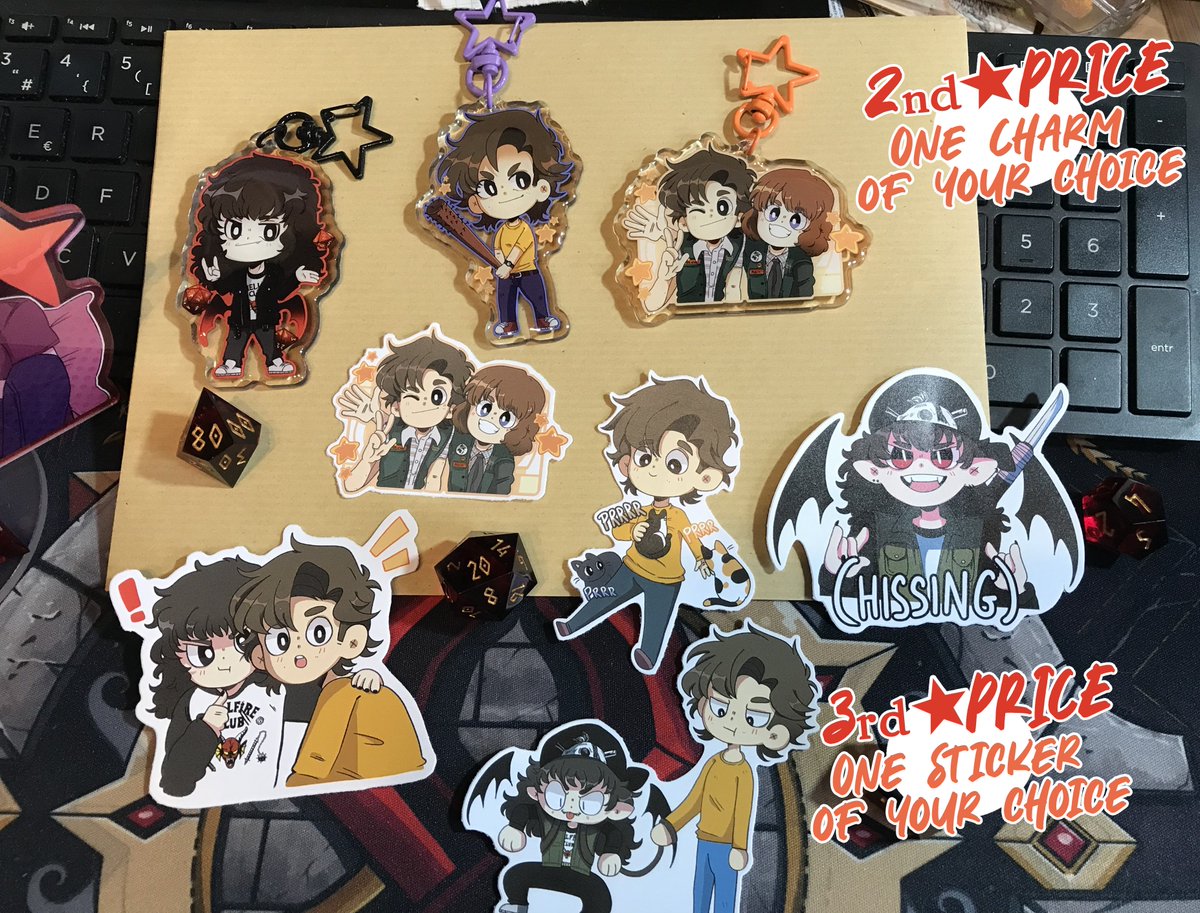 maatdraws's tweet image. ✨10k RAFFLE TIME ✨
🦇Stranger things/Steddie focused🐺

• must follow me
• RT + Like

They'll be 3 winners with 3 different prices :

• Steddie standee (17x10cm)
• Eddie or Steve or Stobin epoxy keychain (7cm)
• One of the stickers !

End Jan/22 ! Good luck and thank you✨