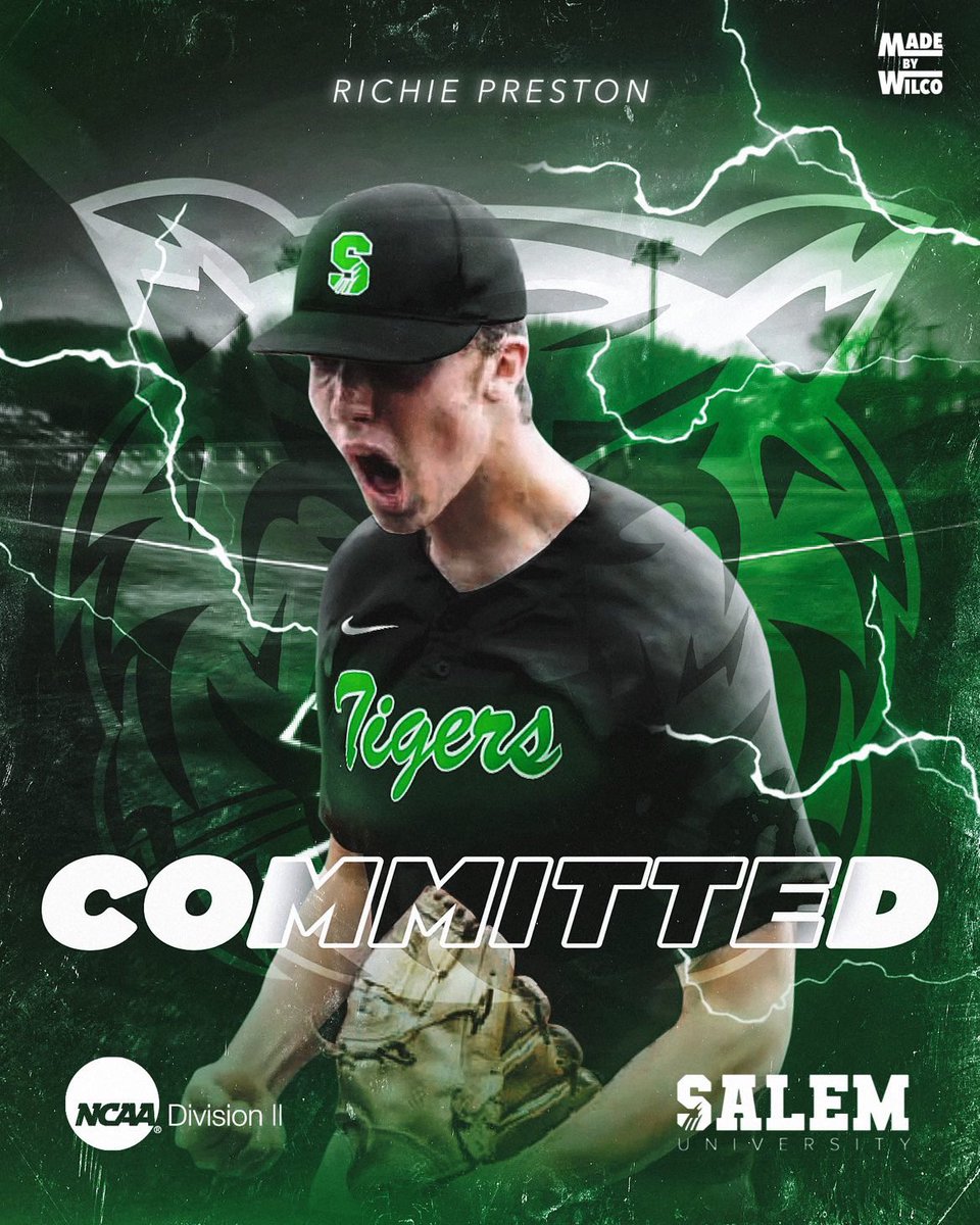 preston2522's tweet image. I am very excited to announce my commitment to play division ll baseball and further my education at Salem University! I would like to thank my coach’s, family, friends, and teachers for always believing in me. Can’t wait to get to work #gotigers #controlthepace 🧃@SalemBSBL