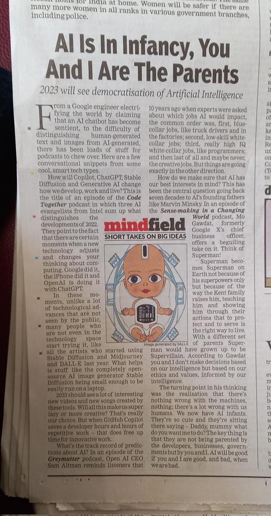 On #AI , an area my technical ineptness is not entirely comfortable with, these two small articles present the essence of my disquiet fairly succinctly ..