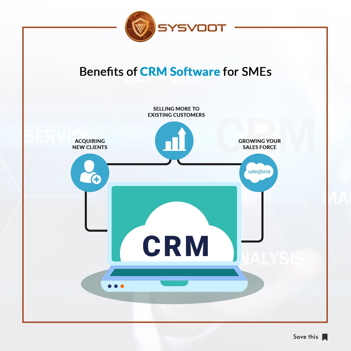 sysvoot's tweet photo. Benefits of CRM software for SMEs 
"CRM software isn't just for big #businesses. 
.
https://t.co/6w7i5WVjqu
.
#benefitsofCRM #CRMsoftware #SMEs #smallbusiness  #success #systems #ElonMusk #Taliban #Afghanistan #sensex #PathaanTrailer
#sysvoot https://t.co/ja6QICGoyJ