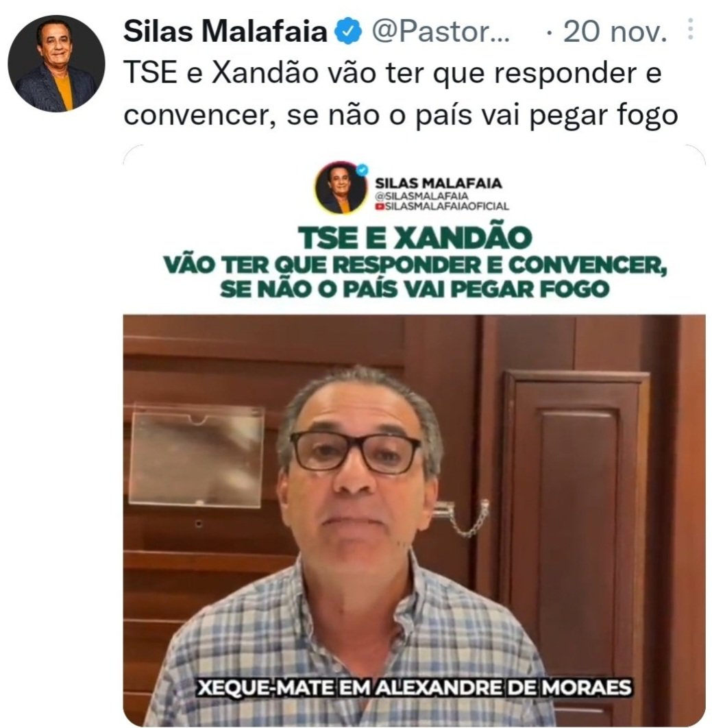 Malafaia é a prova viva que satanás usou a igreja evangélica em 2018 para eleger Bolsonaro.
MALAFAIA NA CADEIA!