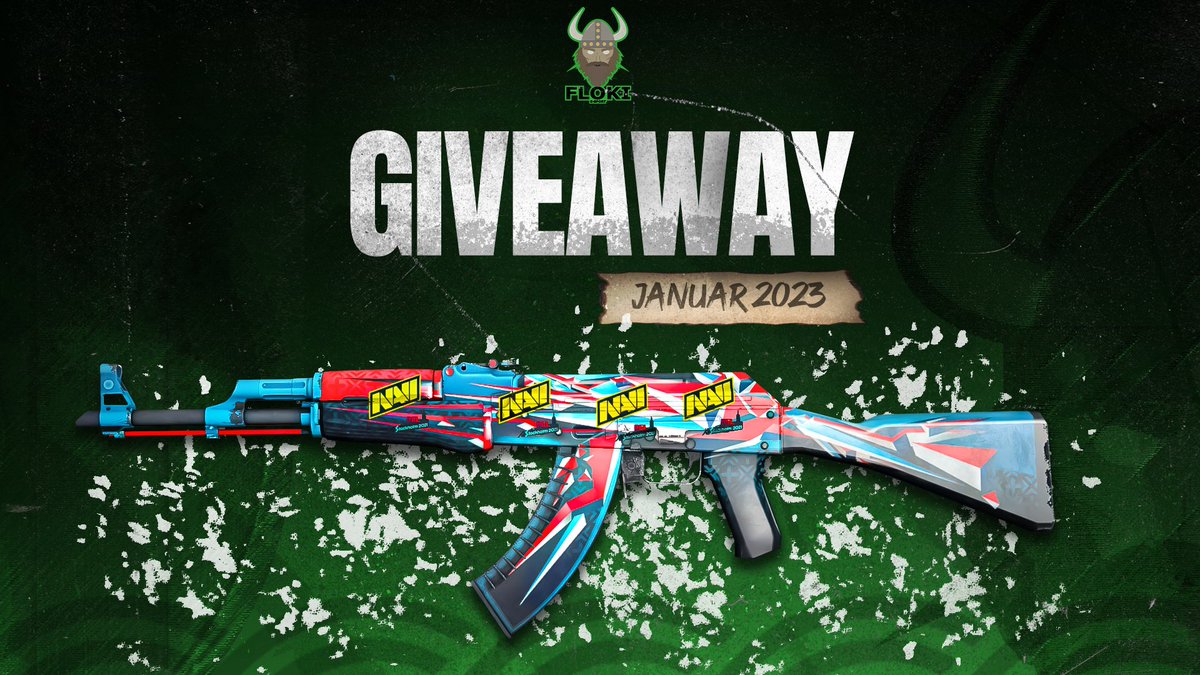 🥳Giveaway time🥳
Giveawayen er på en Ak-47 point disarray (MW) med 4 NaVi | stockholm 2021 stickers.

For at deltage skal du følgende
✅Følg @FlokiEsport
❤️like og 🔁RT opslaget
⌨️Tag en mate der godt kunne bruge et nyt skin

Vinderen bliver trukket d.16 Januar❗️