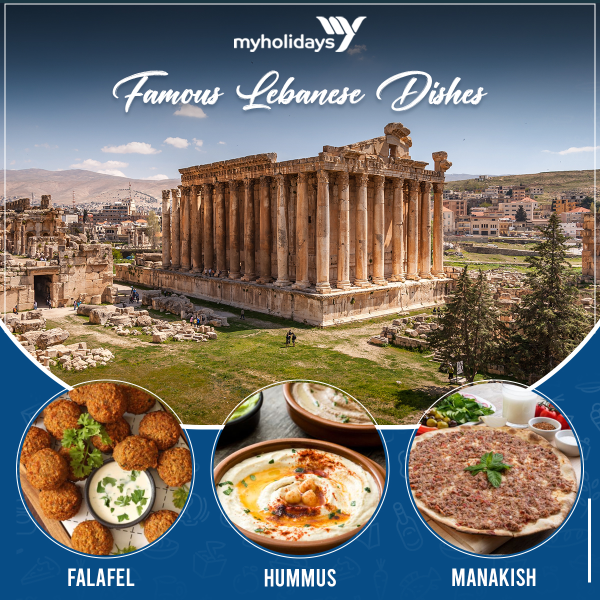 If you are a foodie and love to explore local flavors, then you must try the exotic Lebanese cuisine. Several scrumptious dishes like Falafel, Hummus, and Manakish will tempt your taste buds and make you come here again.

bit.ly/3VMoU6b

#myholidays #lebanesecuisine