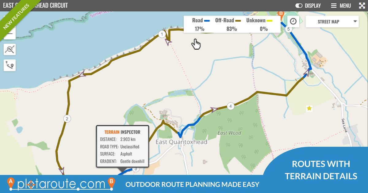 plotaroute's tweet image. Our Route Viewer now has new options to display routes in multiple colours representing different types of surface, road and gradient. More details at: wwww.plotaroute.com/news #MakingRoutesMadeEasy #walking #running #cycling