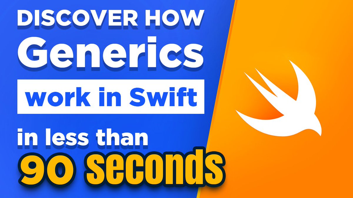 You’ve heard that Generics are a very powerful feature of Swift, but you're not entirely sure how they work? 🤨

Don’t worry! I’ve got you covered! 😌

In just a few tweets I’ll explain everything you need to start using Generics in your own code! 🧵