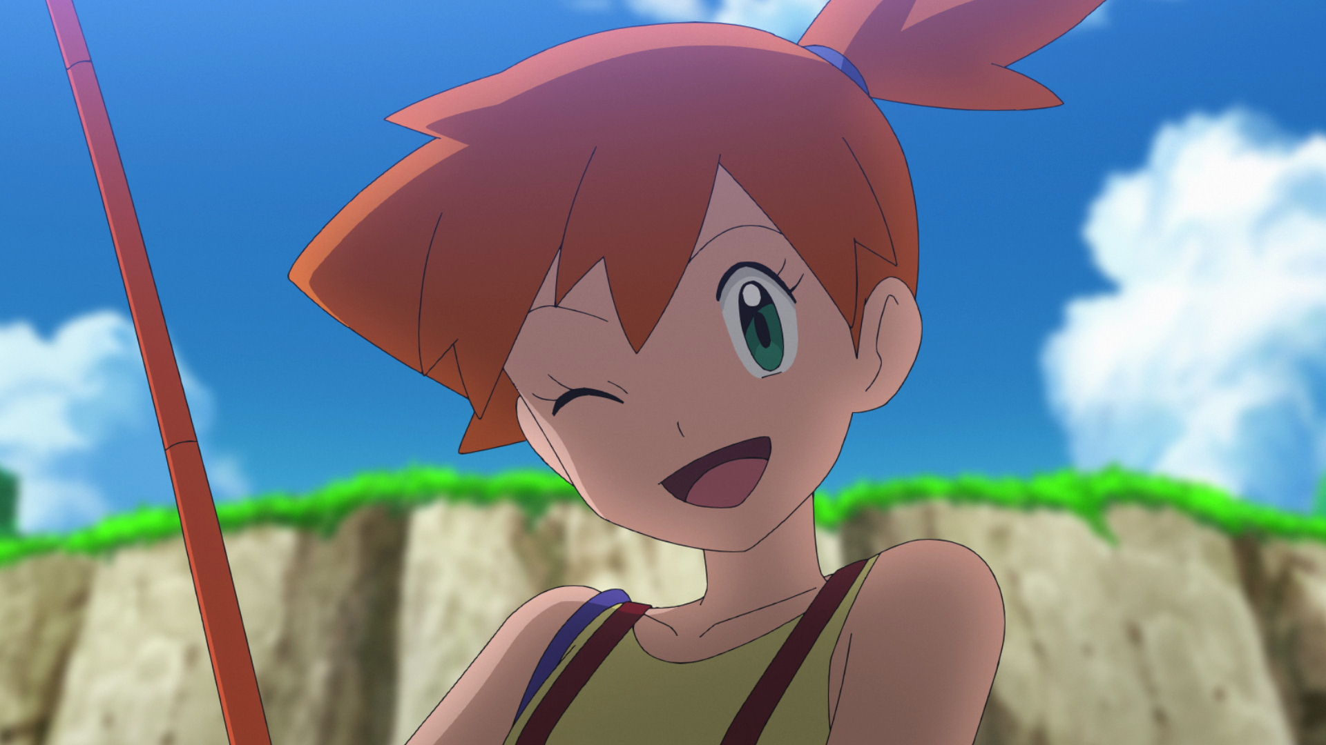 アニメディア　描き下ろし　ポケモン　アニメ　クリスマス　サトシ　カスミ　セル画 アニメ ポケモン 無印 描き下ろし イラスト サトシ カスミ