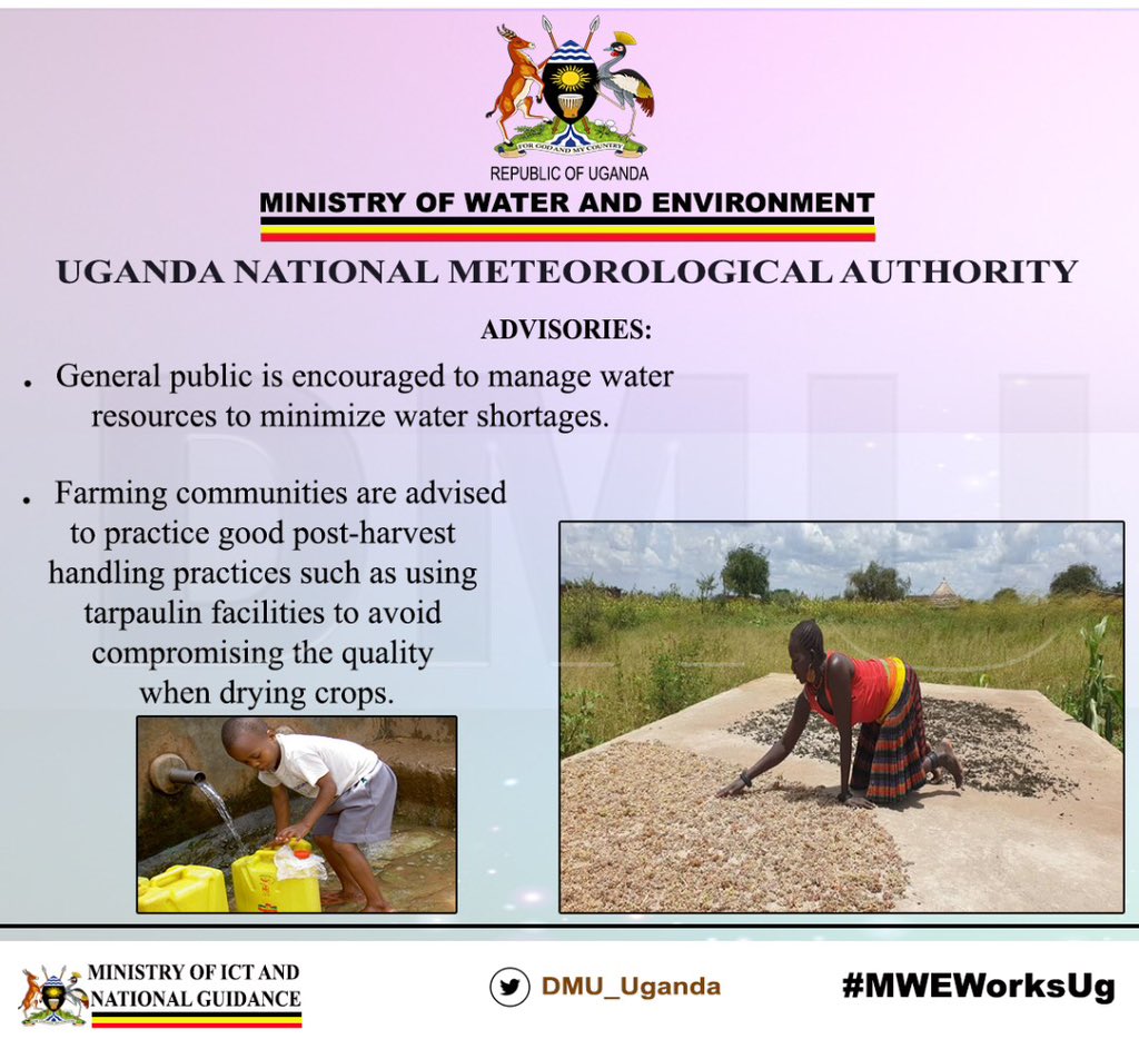 geraldinebito20's tweet photo. All communities are advised to manage water resources because this will control water shortages.

Looking at regions like central - which is highly populated, overuse of water can be one of the factors to water shortage. #MWEWorksUg @MoICT_Ug @azawedde @MosesWatasa @DMU_Uganda https://t.co/jaGOqNBxhF