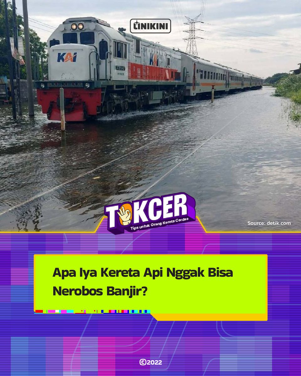 LINIKINI_ID's tweet photo. Jadi begini alasannya nih, #Commuters!ππ»ββοΈ
Ternyata kereta ngelewatin genangan banjir itu jauh lebih berisko terkena rem blong lho. Penasaran kenapa bisa? Yuk, simak penjelasannya di #Tokcer hari iniππ» https://t.co/RgKSdtLvfB