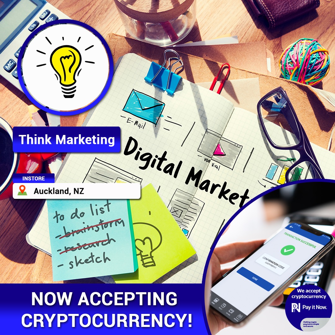 PayItNow_PIN's tweet photo. Our #pin_partner network continues to expand! Think Marketing is also now accepting crypto through the #pin_network!
To find out more visit https://t.co/04mzCRyvxB https://t.co/6P5GOQj6qC
