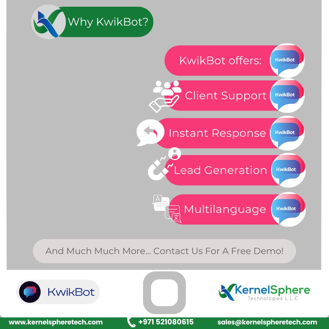 kernelsphere1's tweet image. Are you tired of spending countless hours and resources on #customerservice? Our #chatbots can handle the influx of inquiries and provide personalized #support to your customers, freeing up your team to focus on more pressing tasks. Invest in a chatbot today and see the benefits!