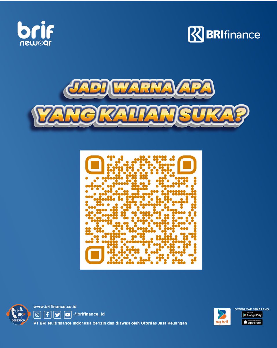 Halo SobatBRIF,
Beberapa brand selalu meluncurkan pilihan warna yang beragam pada varian mobilnya. Kira-kira apa karakteristik dari warna-warna itu ya? Menurut kalian warna apa yang sesuai kepribadian kalian?
#BRIFinance #BRI #SobatBRIF #MyBRIF #MobilBaru #WarnaMobil #KreditMobil