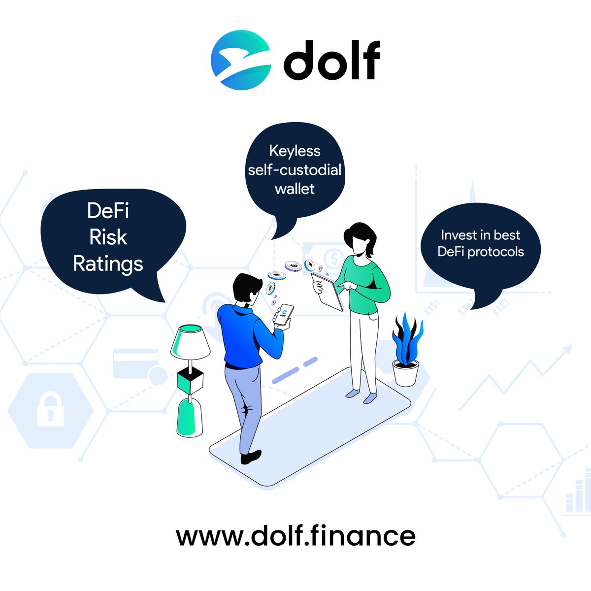 DolfFinance's tweet photo. Dolf is now live!
👀Discover best DeFi protocols
🌟 Check DeFi Risk Ratings of 200+ protocols
🚀 Invest &amp; trade with ease

Refer 3️⃣ friends and get:
🏆 Early beta access
🏆 Up to $20 MATIC free
🏆 Free access to risk ratings
Request your early access at https://t.co/LlCKDCFN4K https://t.co/NdPd52r16H
