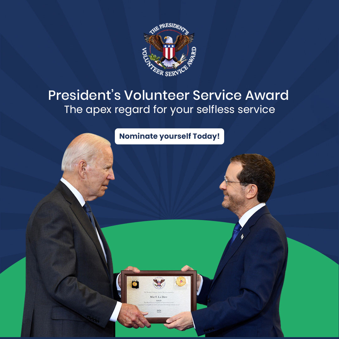 englobalcci's tweet photo. We invite you to join the ranks of the most dedicated and impactful community leaders and volunteers.

The IAU Honorary Doctorate Awards and ECCI are proud to offer a prestigious recognition - the President's Volunteer Service Award (By the President of the U.S.A) 

#ECCI https://t.co/tQAfKeyvdy