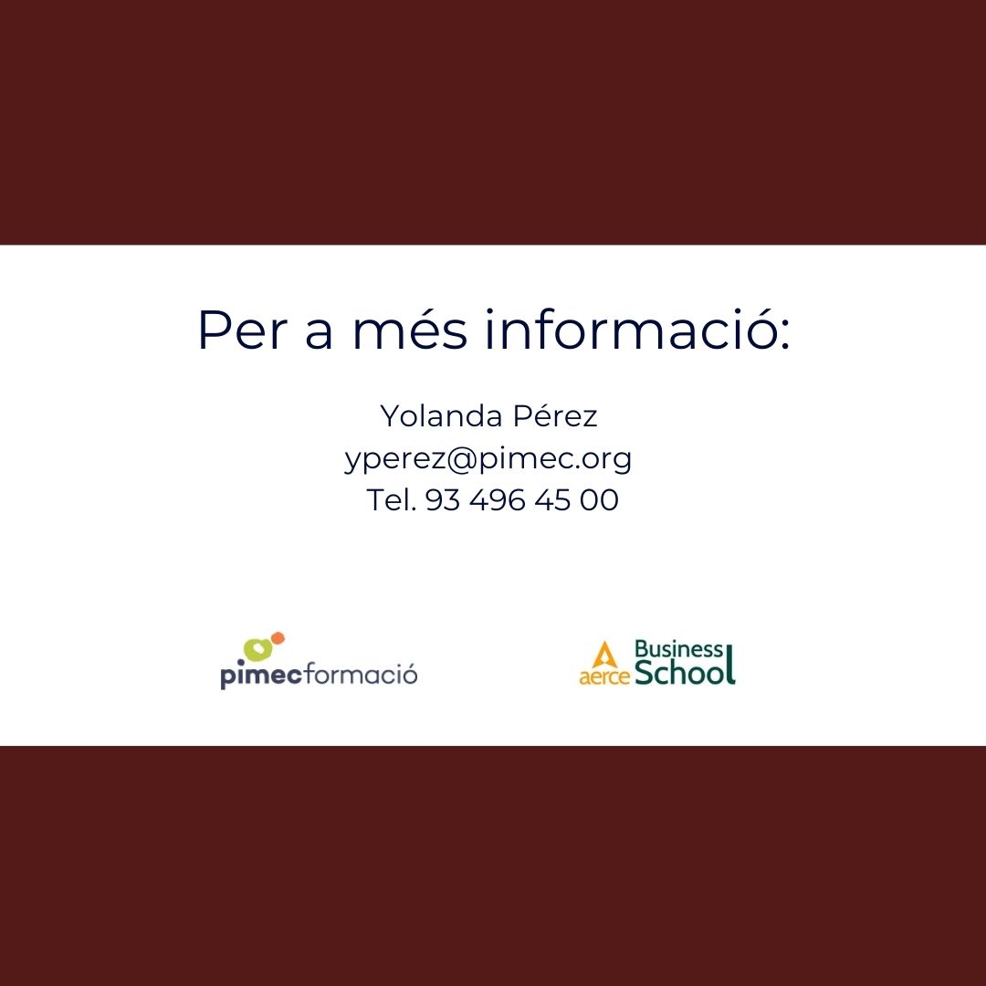 PimecFormacio's tweet image. ‼️ Inscriu-te al Programa Superior de #Compres creat juntament amb @AERCE especialment per a #Pimes

🗓️ 24/04 - 21/09
📍 Modalitat mixta: PIMEC Barcelona / Aula Virtual
🎓 Amb els millors professionals del món de les Compres.

+ info 👉bit.ly/3vUk1NH

#gestiodecompres