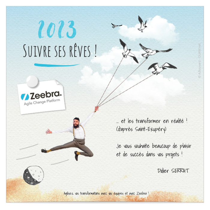 Je vous présente avec Zeebra nos meilleurs vœux de succès dans vos projets professionnels ! #transformations #changemanagement