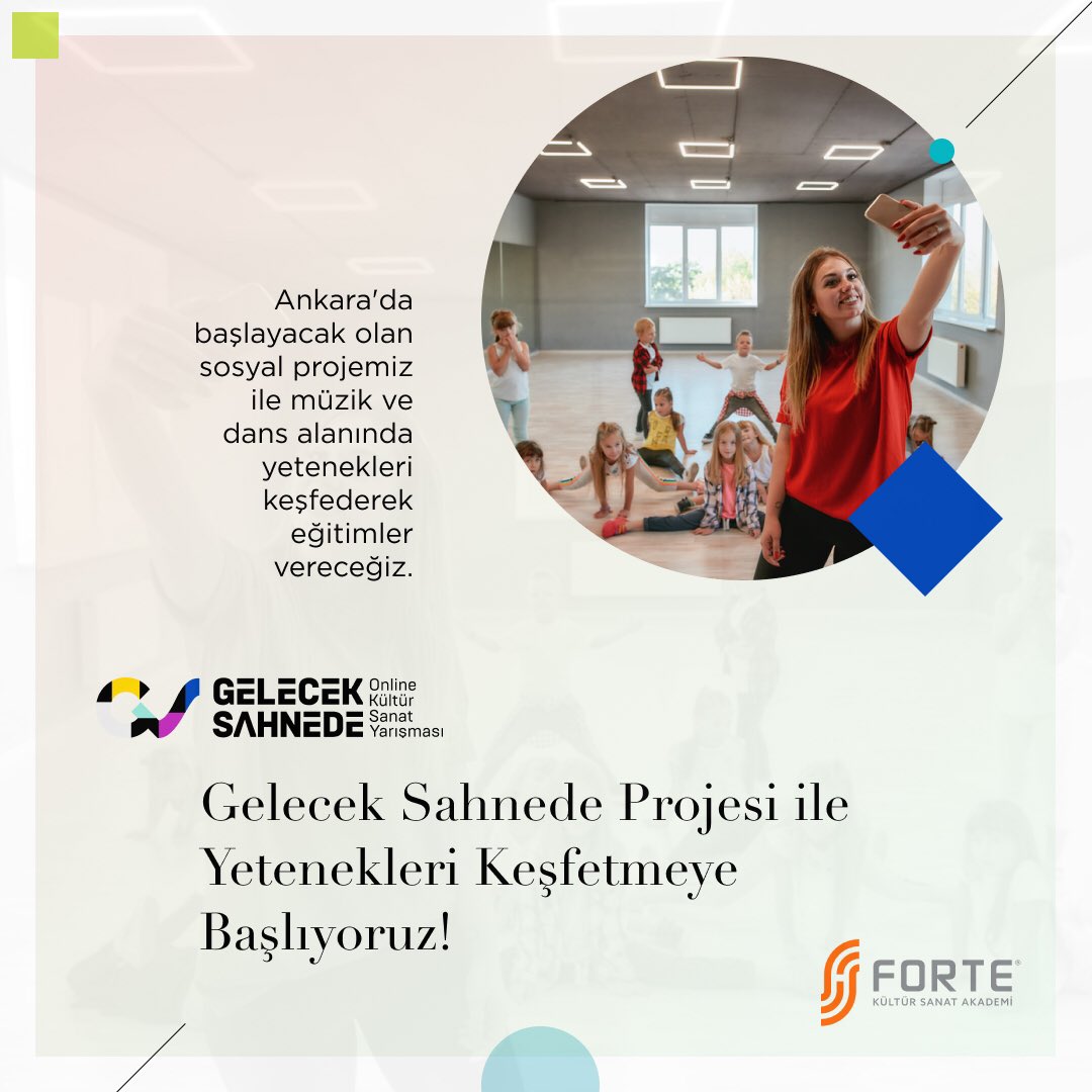forteakademi's tweet photo. Cumhuriyetimizin 100. Yılında 10 ükeden gelecek olan 300 dans ve müzik öğrencisi ile yeteneklerini keşfettiğimiz öğrencilerimizi Ankara’da buluşturacağız. #forteakademi #geleceksahnede #festival #yetenekkesfi #halkakademisi https://t.co/LF85ksuf2A