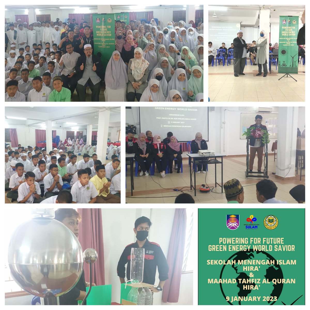 SMITQHira's tweet photo. Perasmian dan pelancaran program 'Powering For Future Green Energy World Savior' anjuran Fakulti Kejuruteraan Elekrikal UiTM Shah Alam dengan kerjasama SMITQ Hira' pada hari ini, bertempat di bilik aktiviti sekolah. 28 orang siswa dan siswi turut terlibat menjayakan. https://t.co/Urej8HAnlf