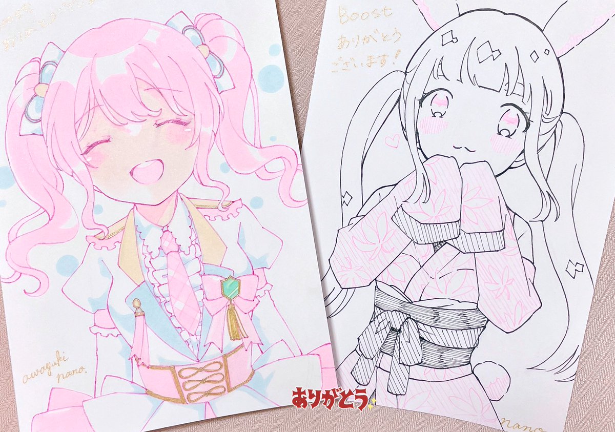 お手元に届いた頃だと思うので…
通販のお礼ドローイングでした💓 