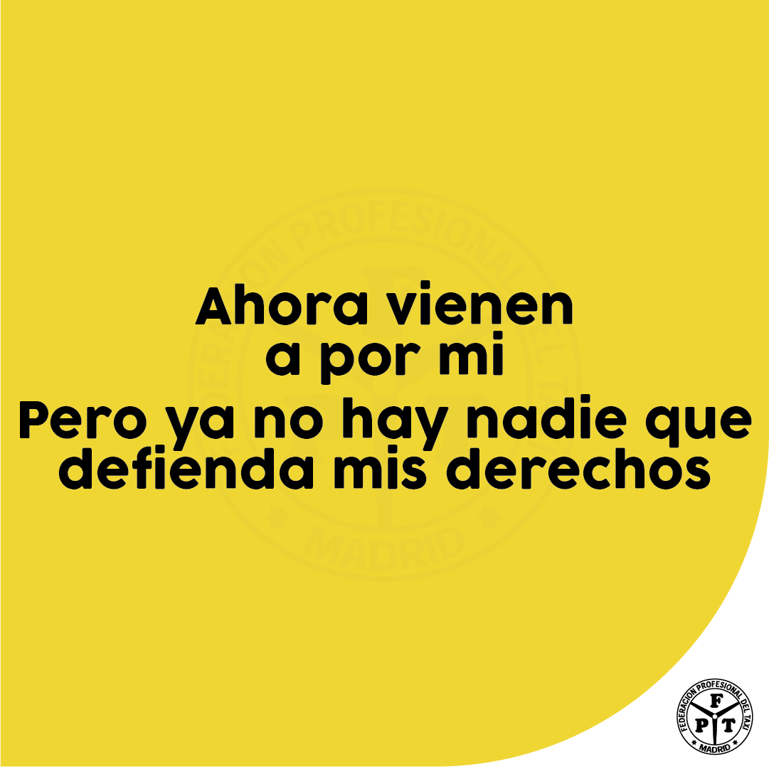 FPtaxiMadrid's tweet photo. El 12 de enero nos vemos en la calle 💪🏼 🚖
Participa. Alza la voz. Hoy por nuestro sector, mañana por cualquier otro💪🏼

#taxi #taximadrid #Madrid https://t.co/3uOACf79Or